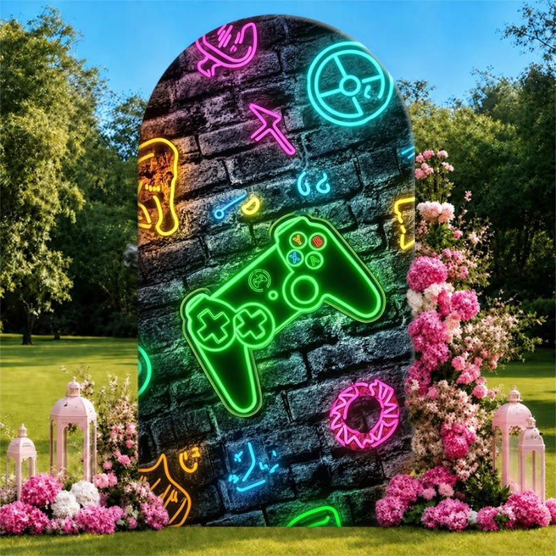 Gaming Console Icon - Penutup Latar Belakang Lengkung Satu Sisi