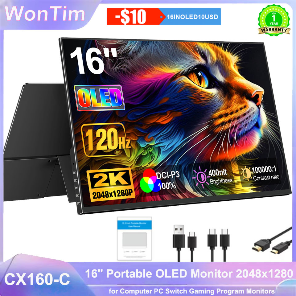 Gaming Console Connect With Phone - Monitor Portabel WonTim 16.0' 2K OLED