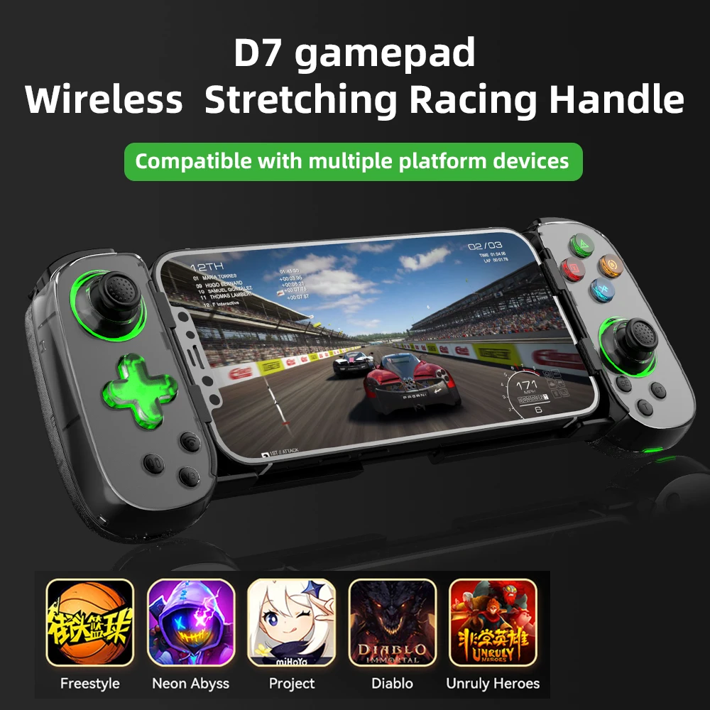 Gaming Console For Phone - D7 gamepad yang dapat diregangkan, pengontrol