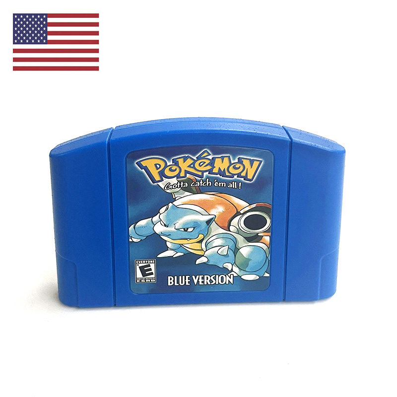 Gaming Console Vintage - Konsol Game Retro N64 Pokemon Blue