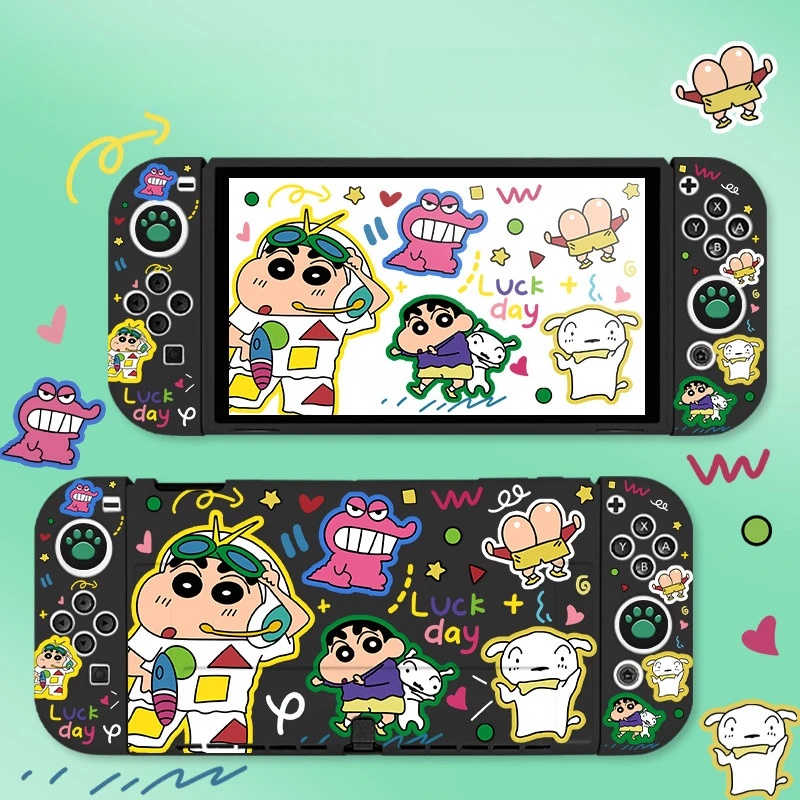 Gaming Console Nintendo Switch Oled Model - Casing Pelindung Kartun Kawaii Crayon Shin-Chan