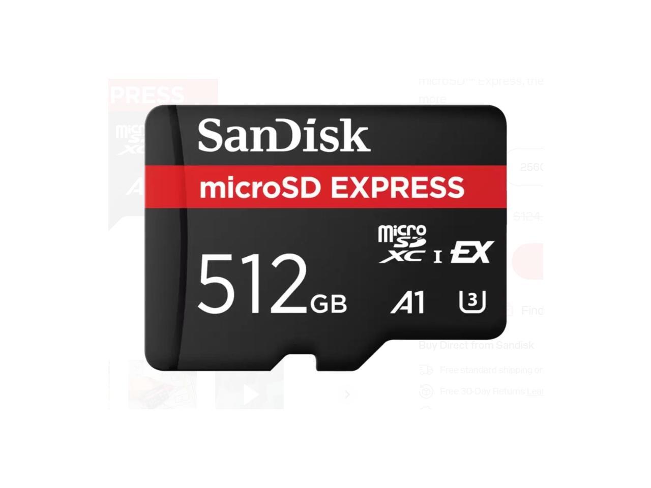 Gaming Console Nintendo Switch 2 - Kartu microSD Express SANDISK 512GB -