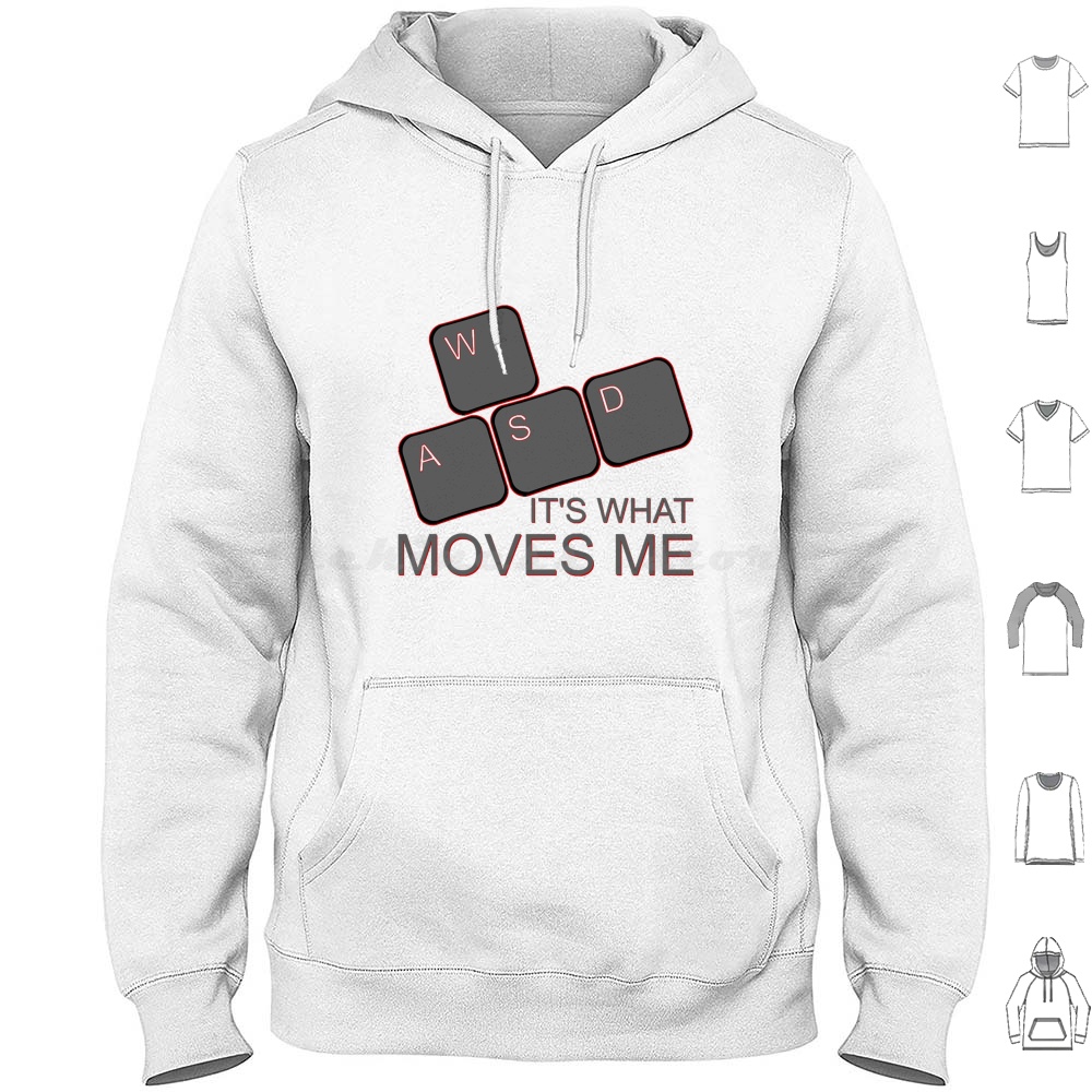 Gaming Console Keyboard - Wasd Moves Me Hoodies Lengan Panjang