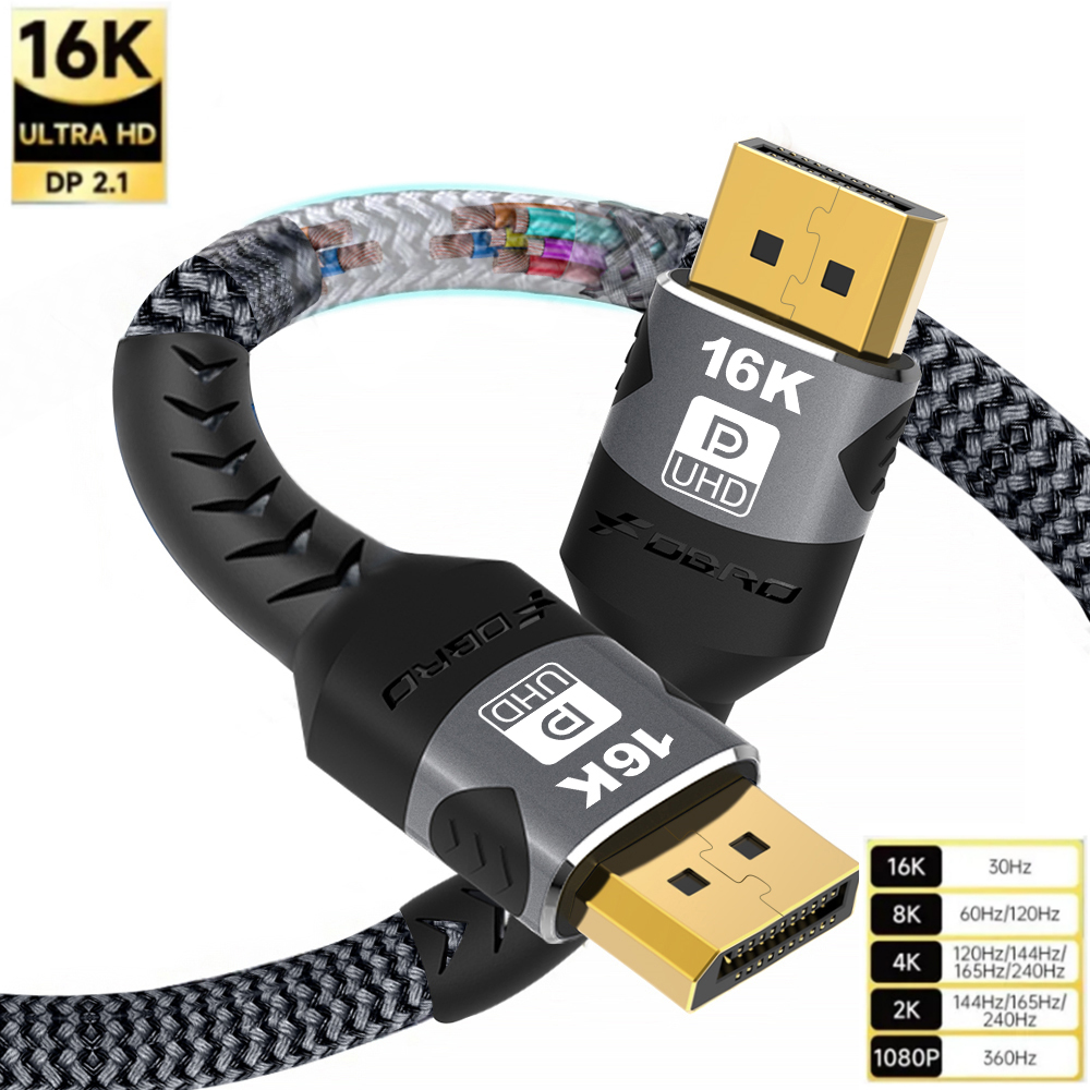 Hdmi Cable 2.1 - Kabel Port tampilan 16K DP 2.1