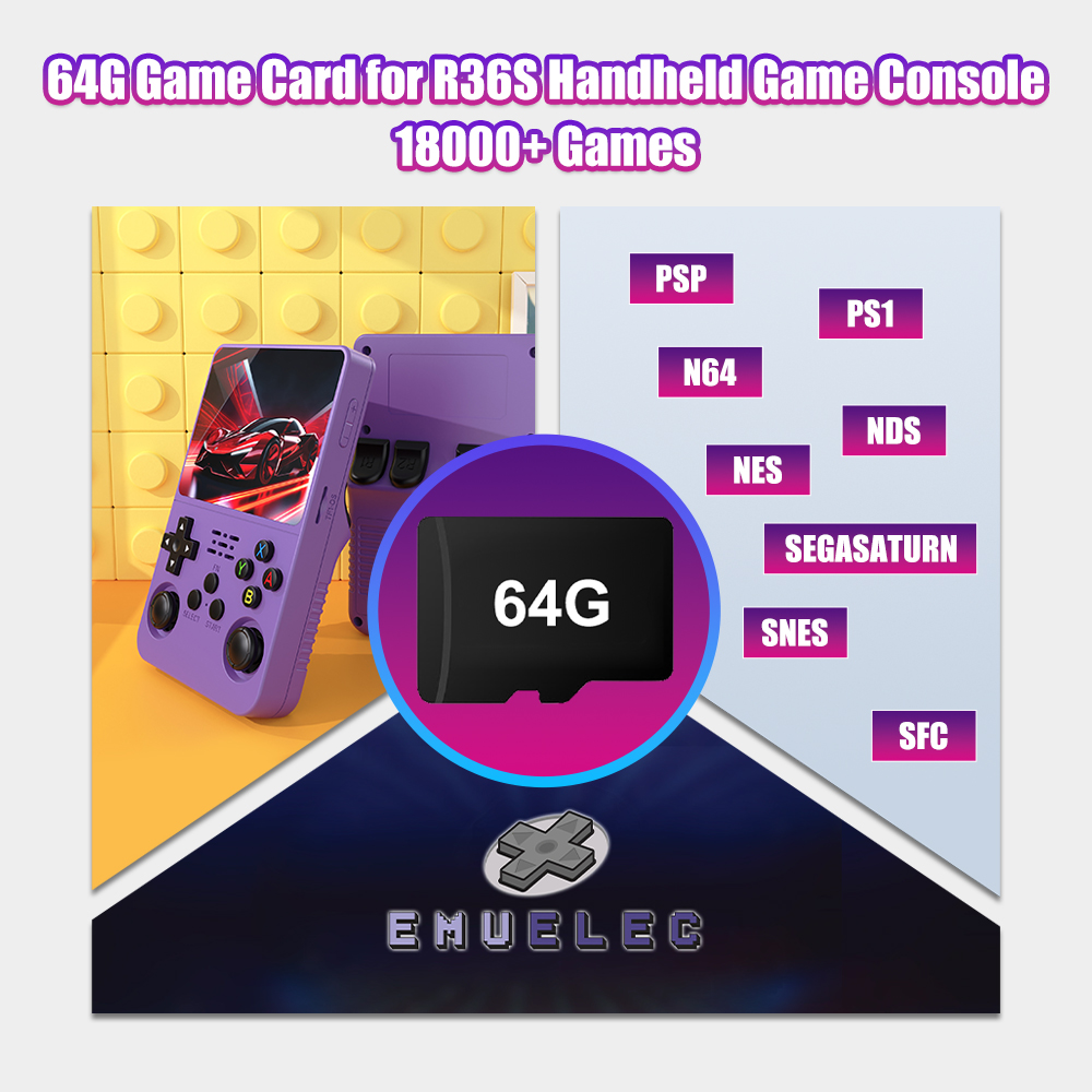 Gaming Console Vintage - Kartu TF Game 64G untuk Konsol