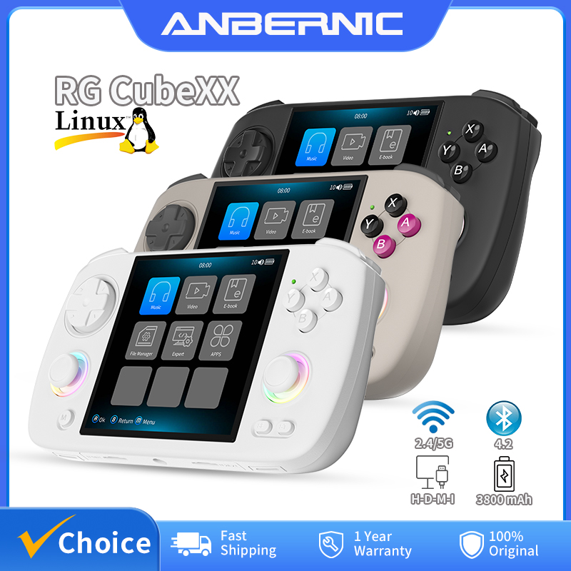 Gaming Console Bluetooth - ANBERNIC RG Cubexx Konsol Game Genggam
