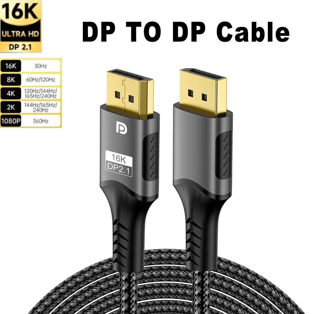Hdmi Cable 2.1 - 16K DP 2.1 8K @ 120Hz