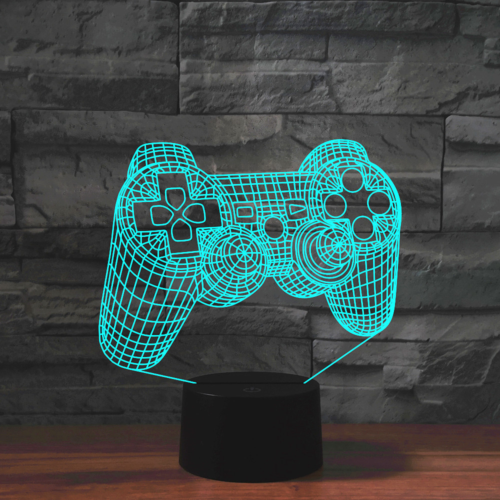 Lampu malam ilusi 3d ruang Gam - Gaming Console Icon ulasan dan harga
