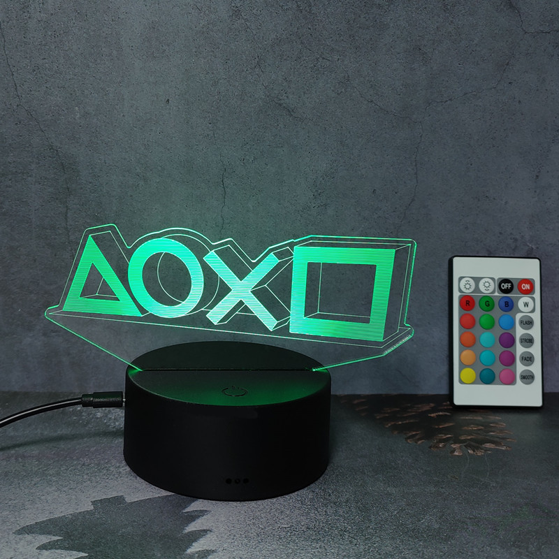 Lampu malam ilusi 3d ruang Gam - Gaming Console Icon ulasan dan harga