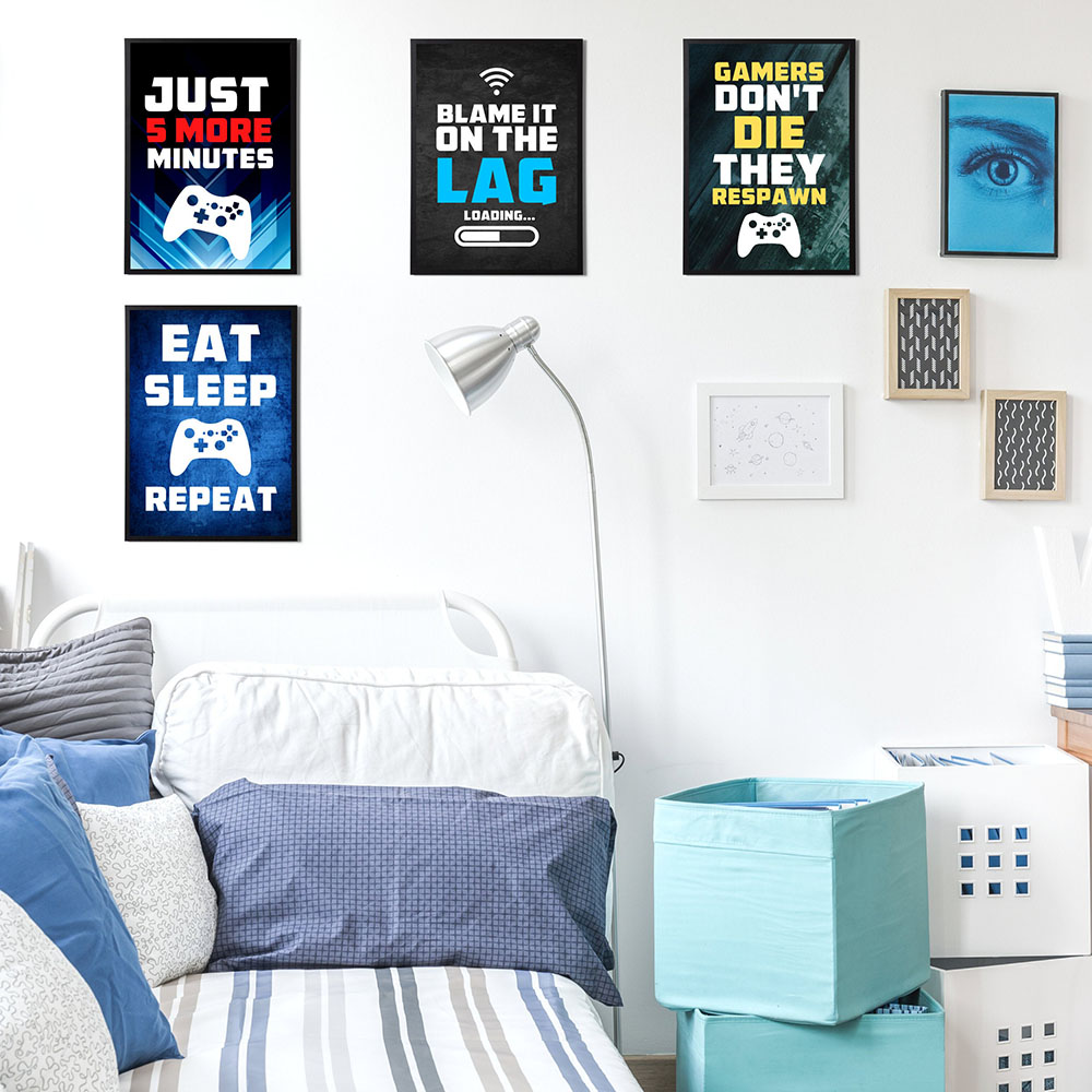 Poster Kanvas Permainan Konsol - Gaming Console Room ulasan dan harga