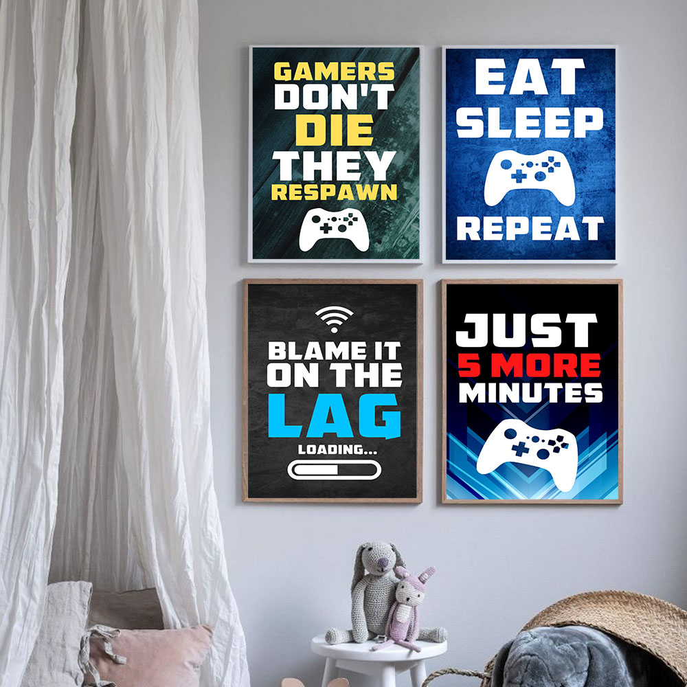 Poster Kanvas Permainan Konsol - Gaming Console Room ulasan dan harga