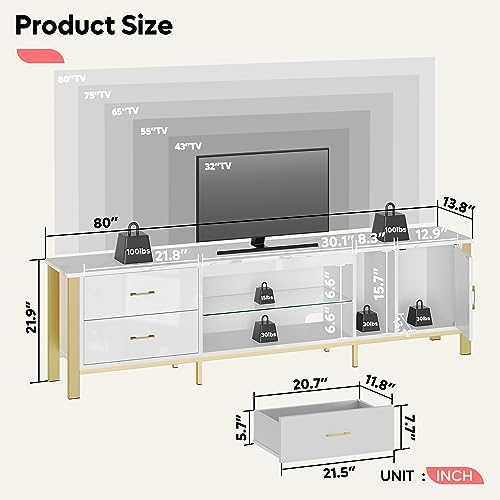 Meja TV untuk TV 75/80/85 inci - Gaming Console Room ulasan dan harga